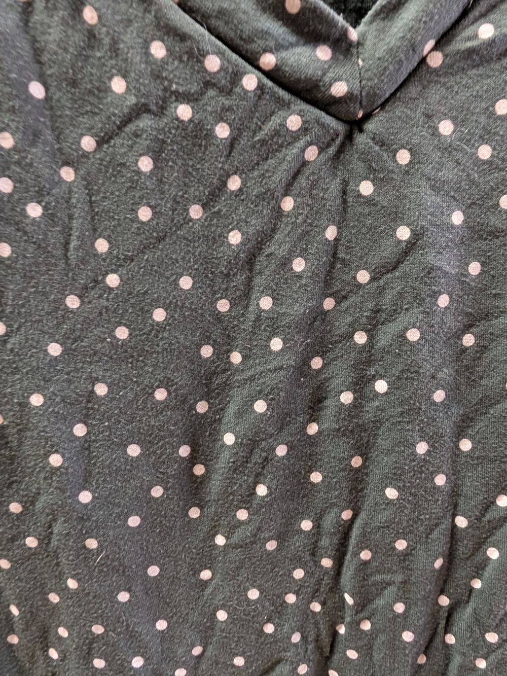 Latched Mama Dark Green V-Neck Polka Dot Blouse - Picture 5 of 5